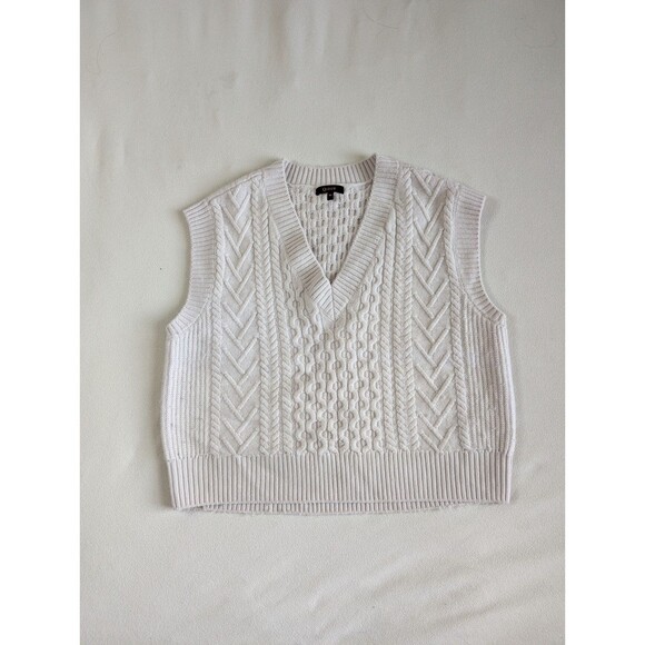 Quince Jackets & Blazers - Quince Cream Cable Knit Vest